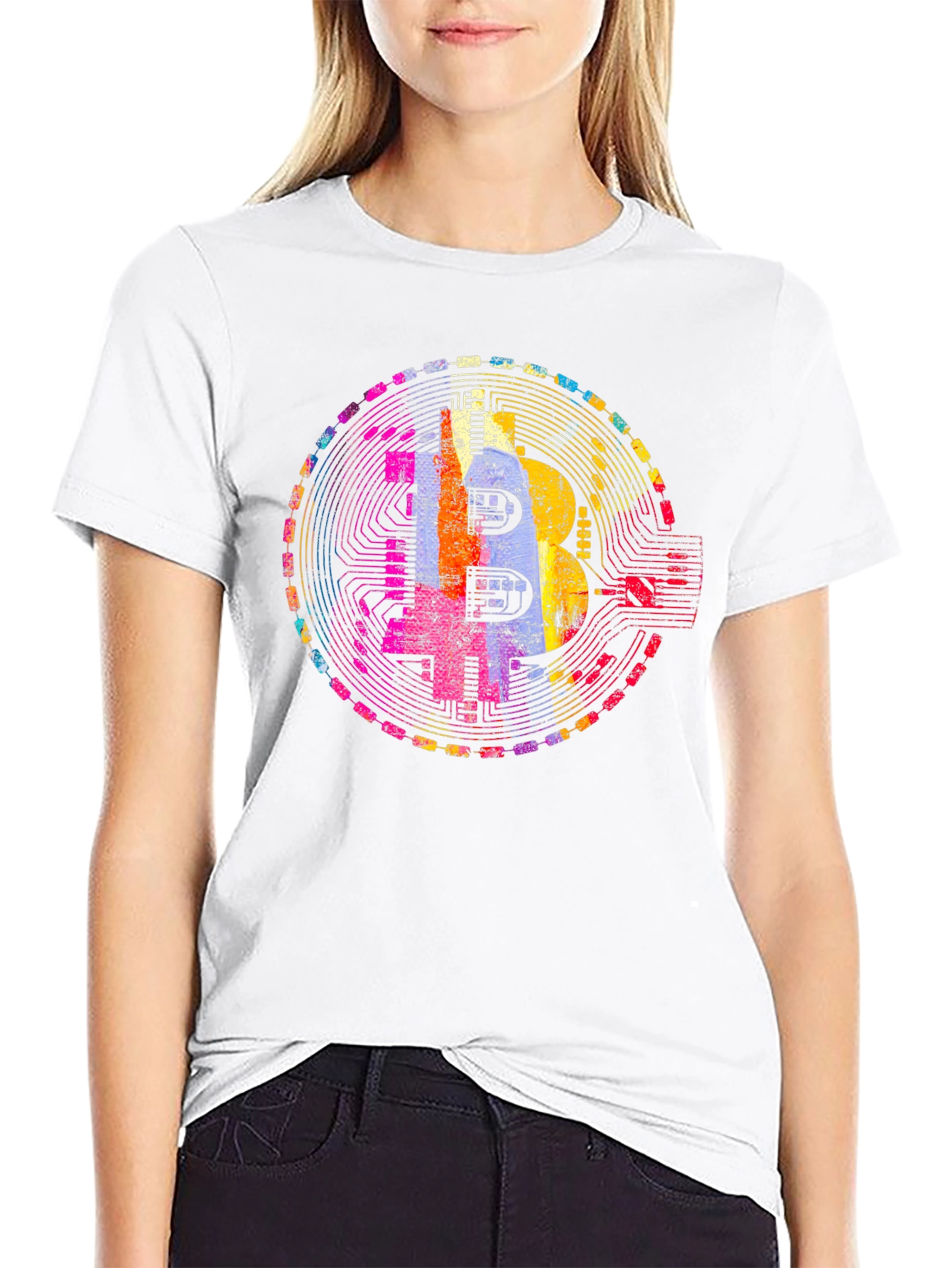 Bitcoin Art Graphic Tee - Crypto Enthusiast T-Shirt