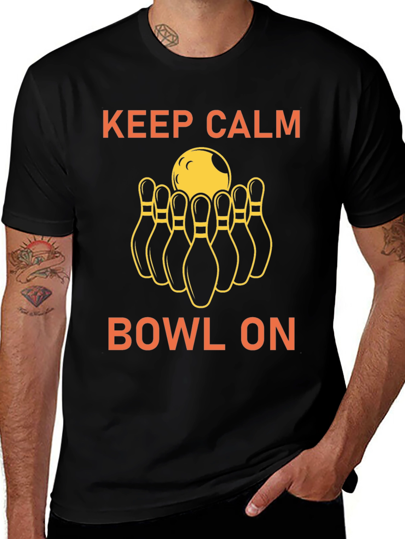 Keep Calm Bowl On Graphic Tee