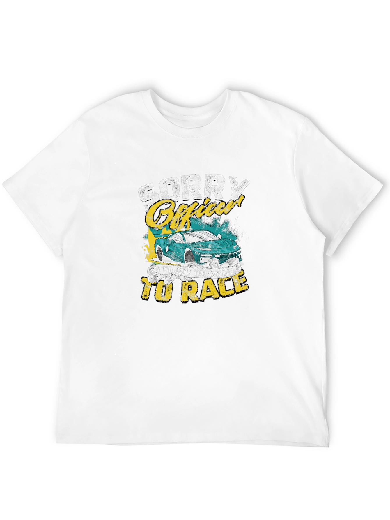 Sorry Officer Car Race Graphic Tee