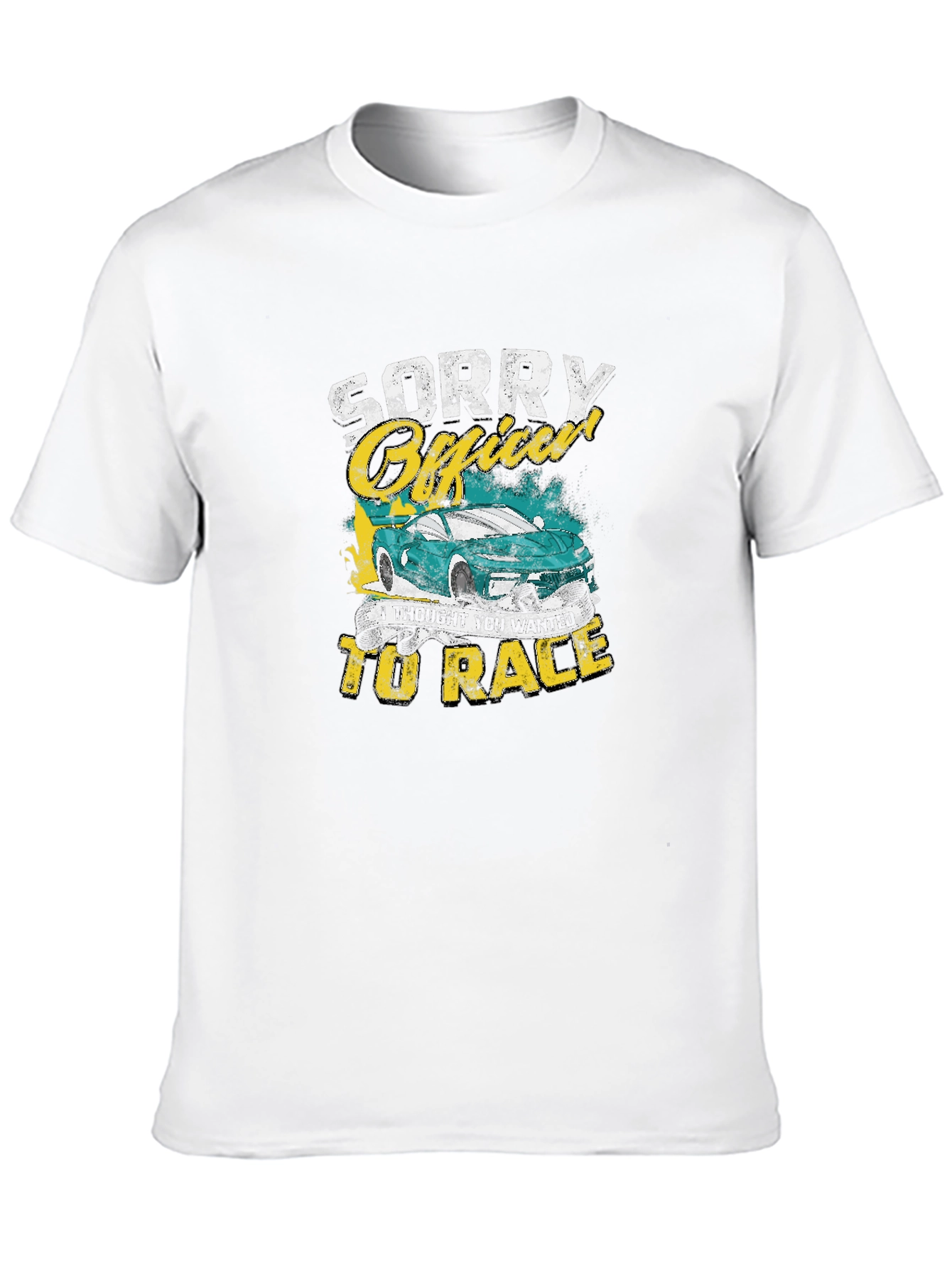 Sorry Officer Car Race Graphic Tee