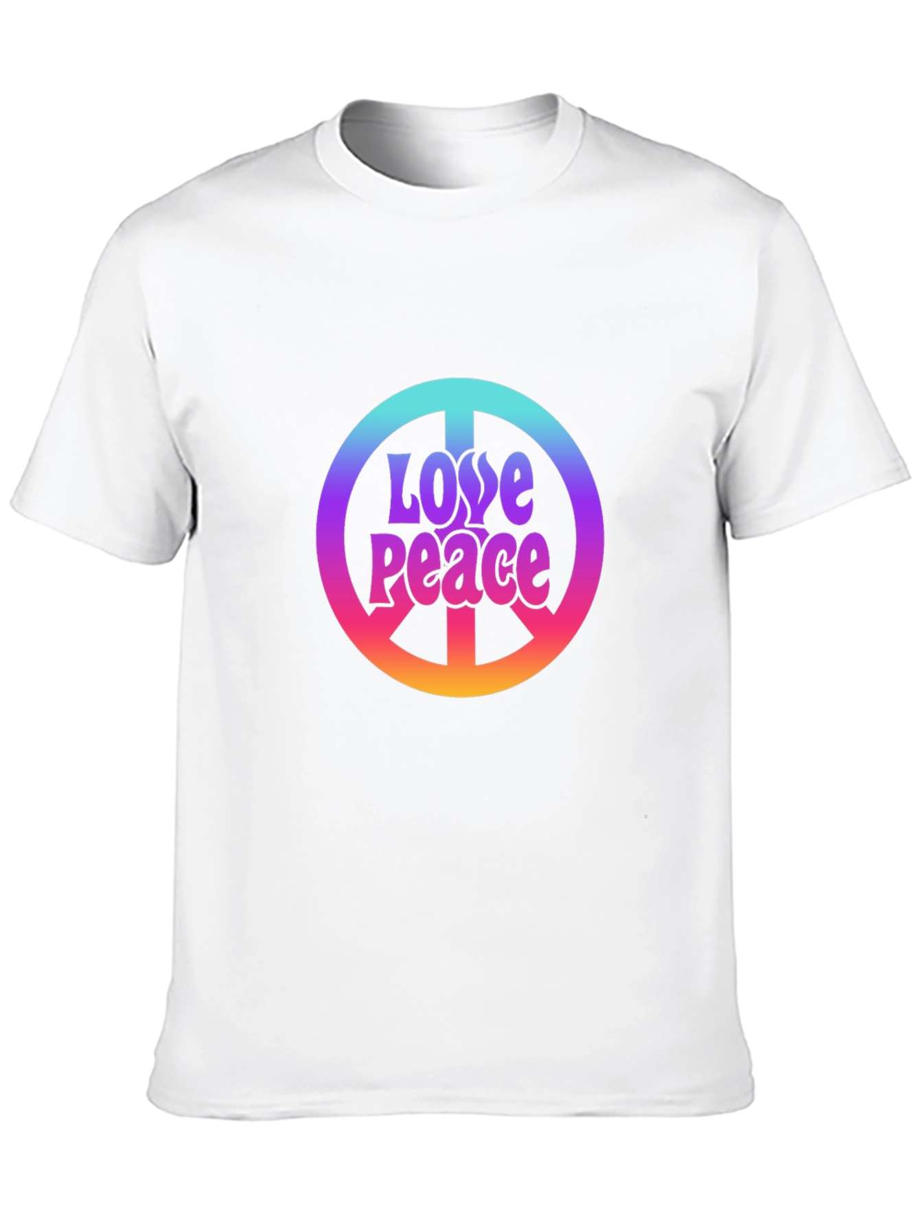 Love Peace Sign Black T-Shirt