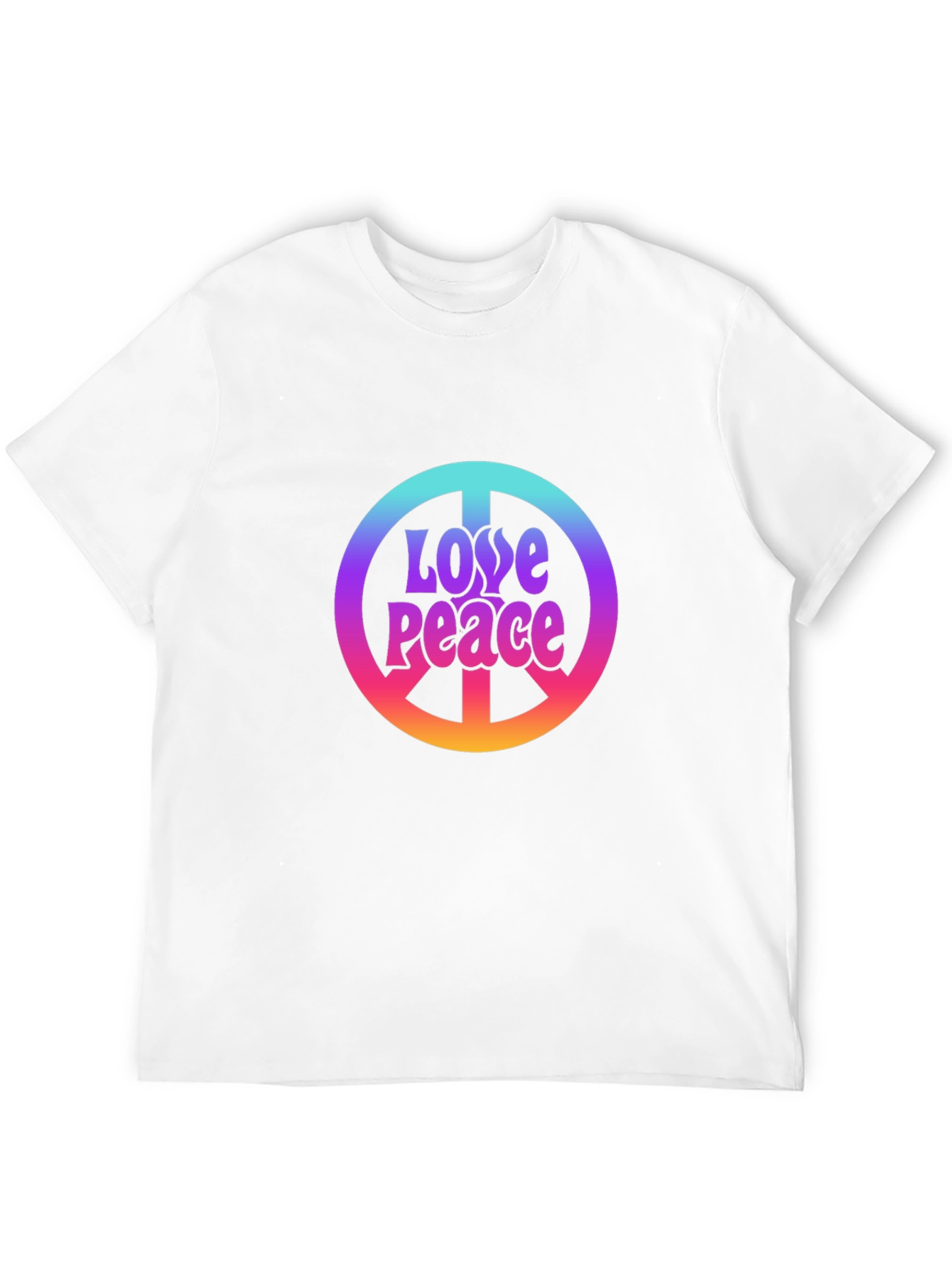 Love Peace Sign Black T-Shirt