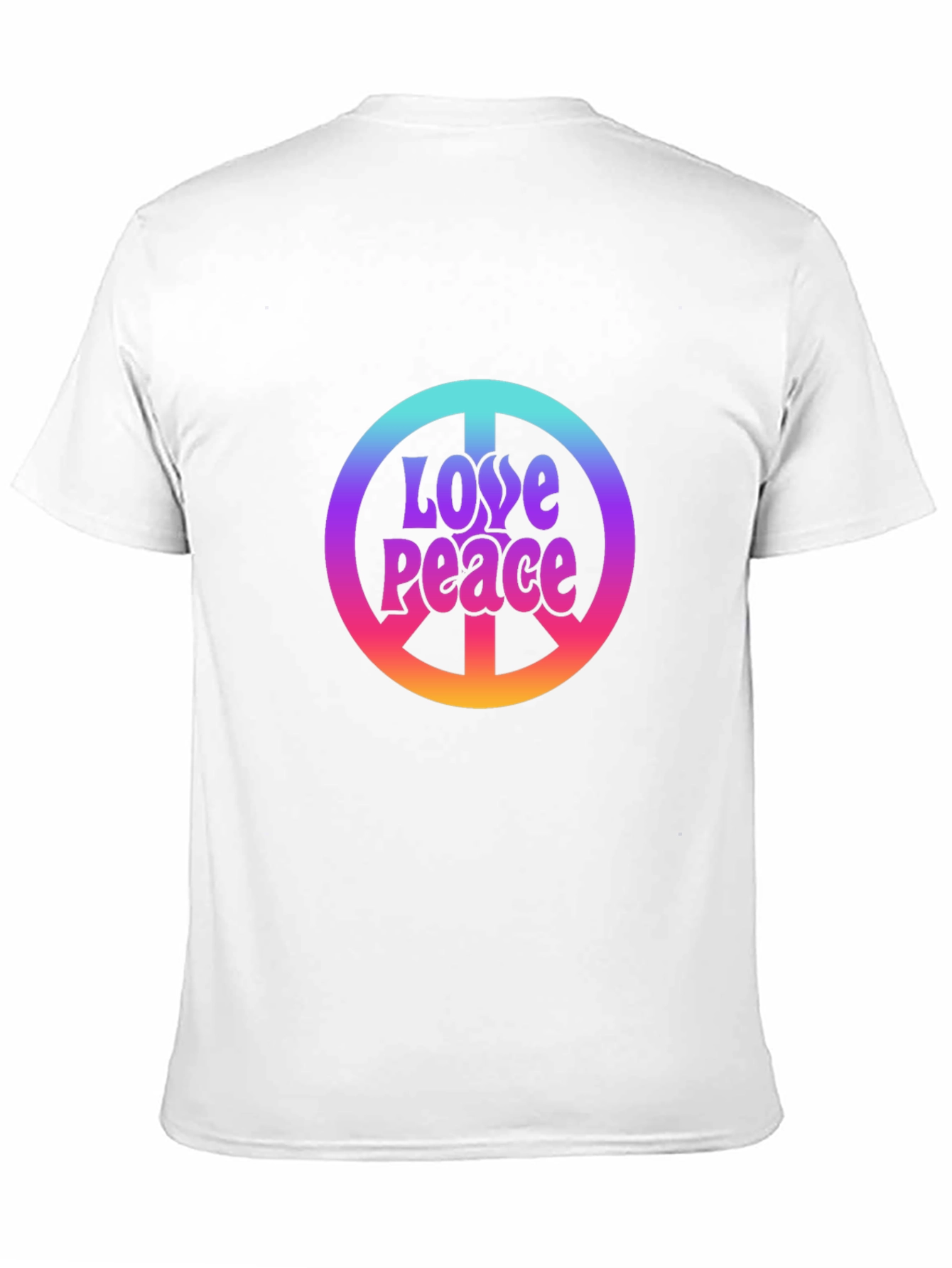 Love Peace Sign Black T-Shirt