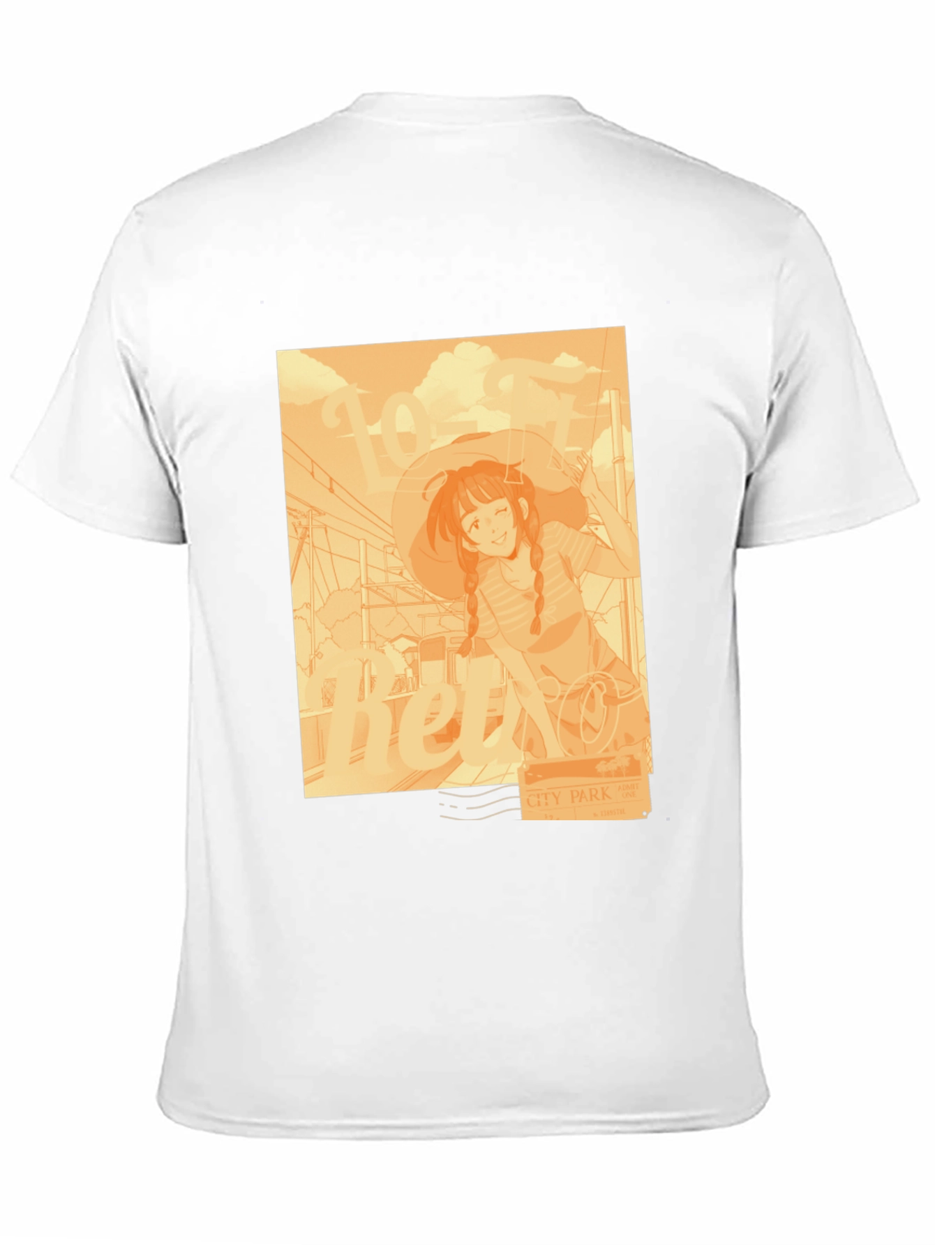 Anime Girl Graphic Tee - Relaxed Fit Black T-Shirt