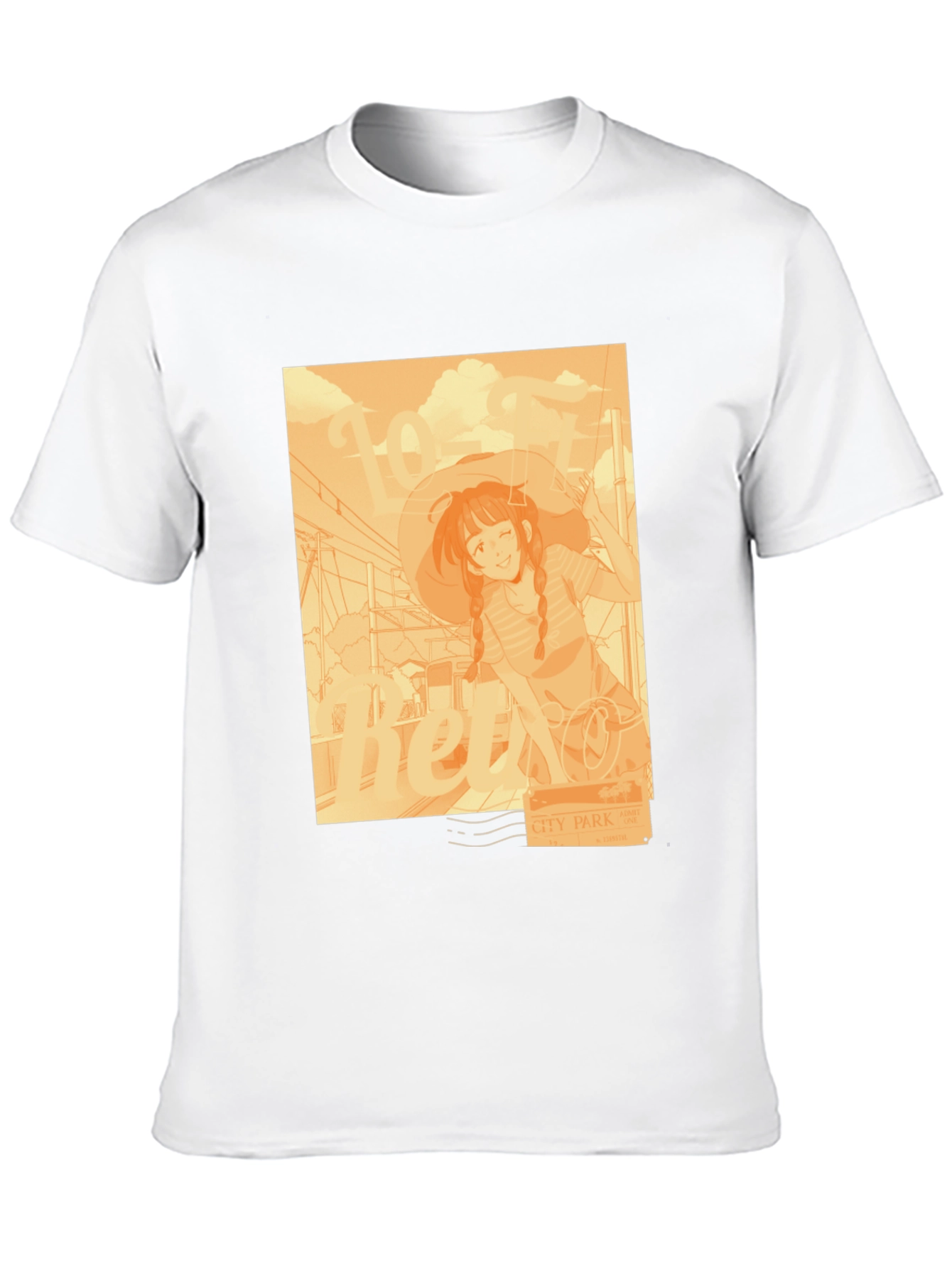 Anime Girl Graphic Tee - Relaxed Fit Black T-Shirt
