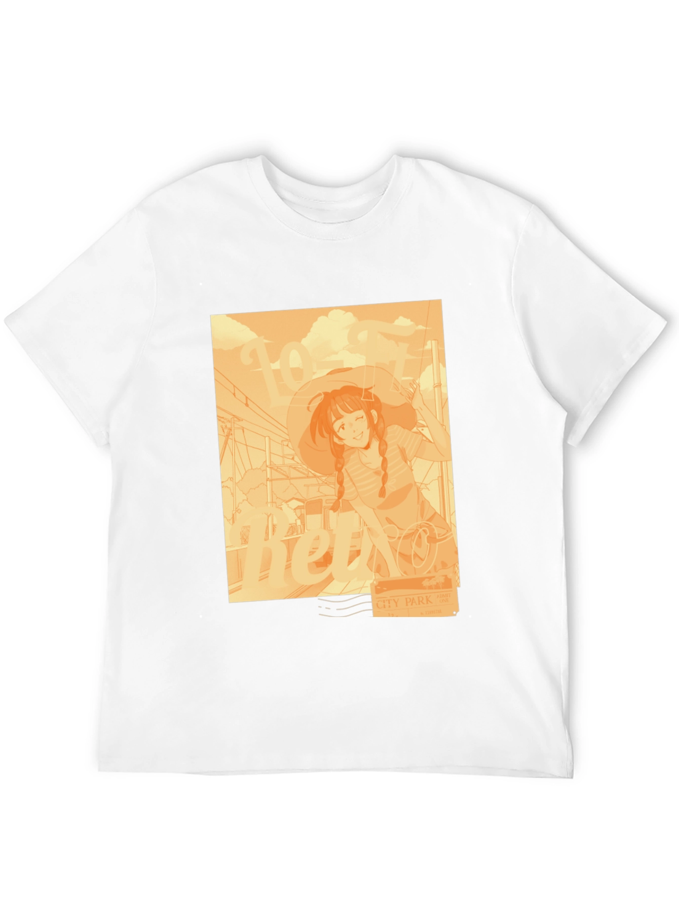 Anime Girl Graphic Tee - Relaxed Fit Black T-Shirt