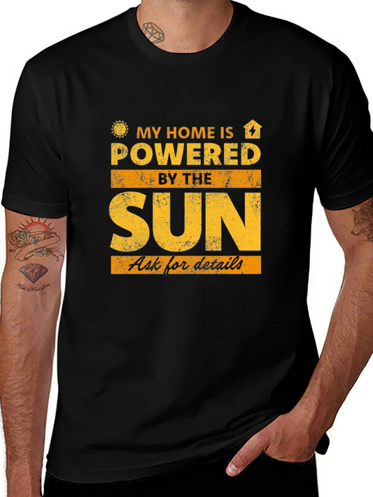 Solar Powered Home Black T-Shirt
