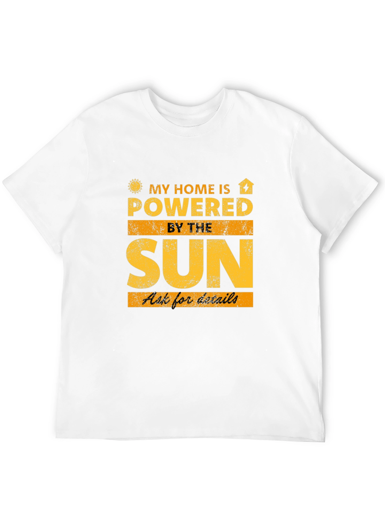 Solar Powered Home Black T-Shirt