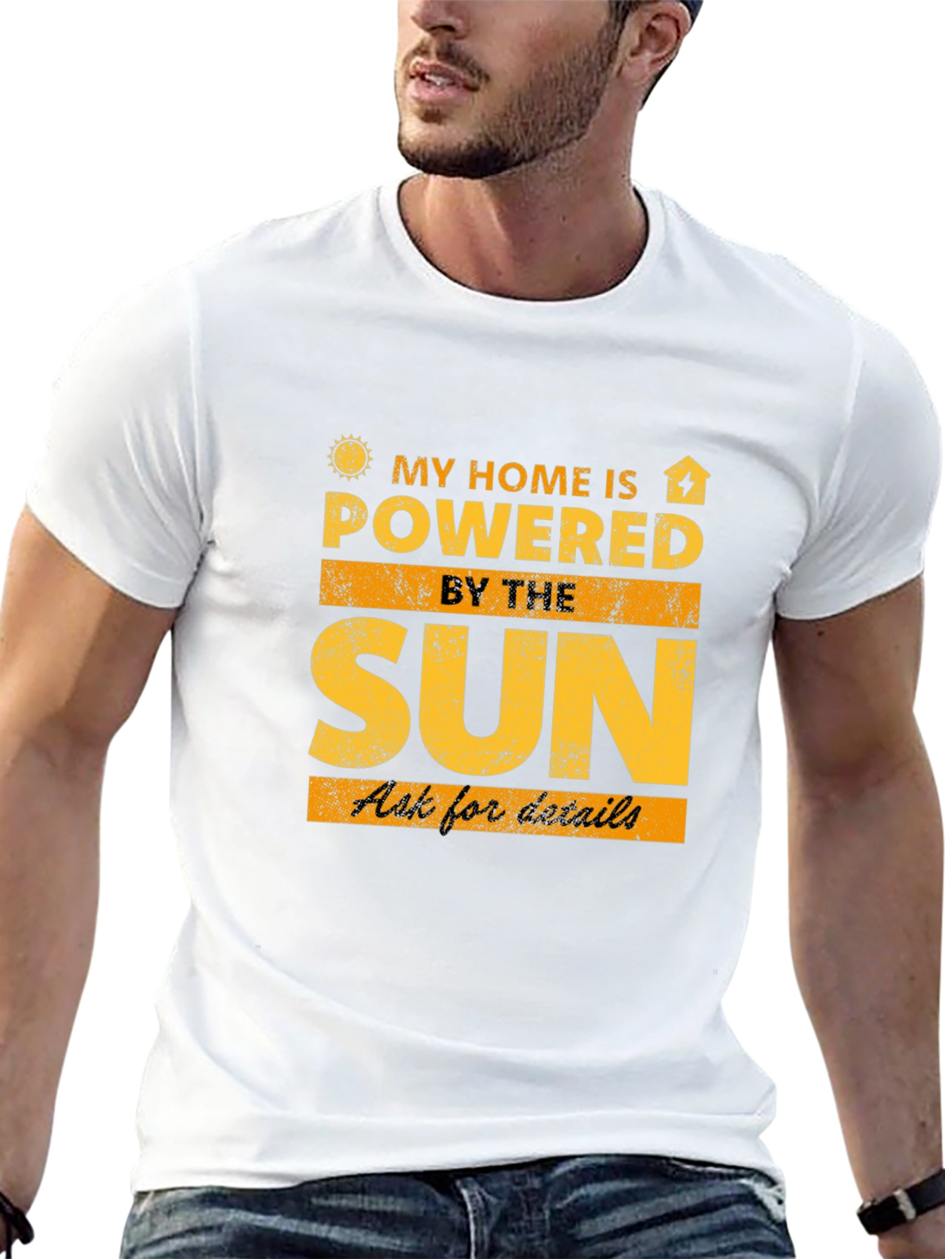 Solar Powered Home Black T-Shirt