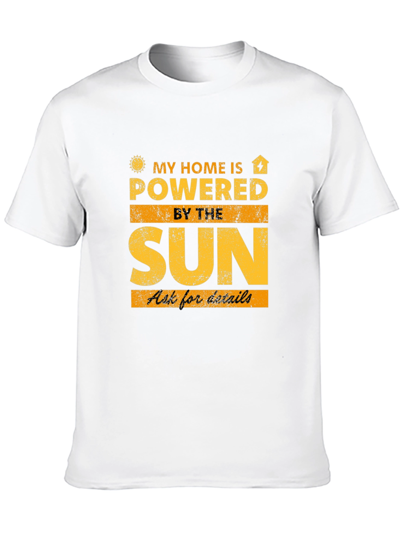 Solar Powered Home Black T-Shirt