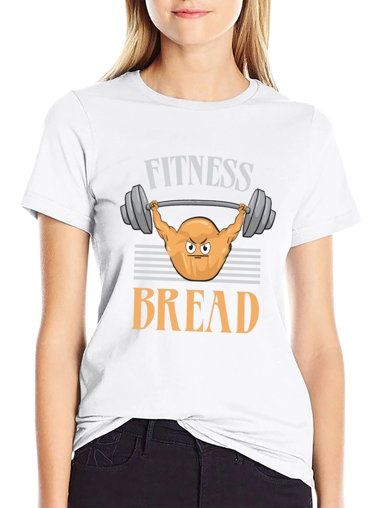 Fitness Bread Graphic Tee - Workout Humor