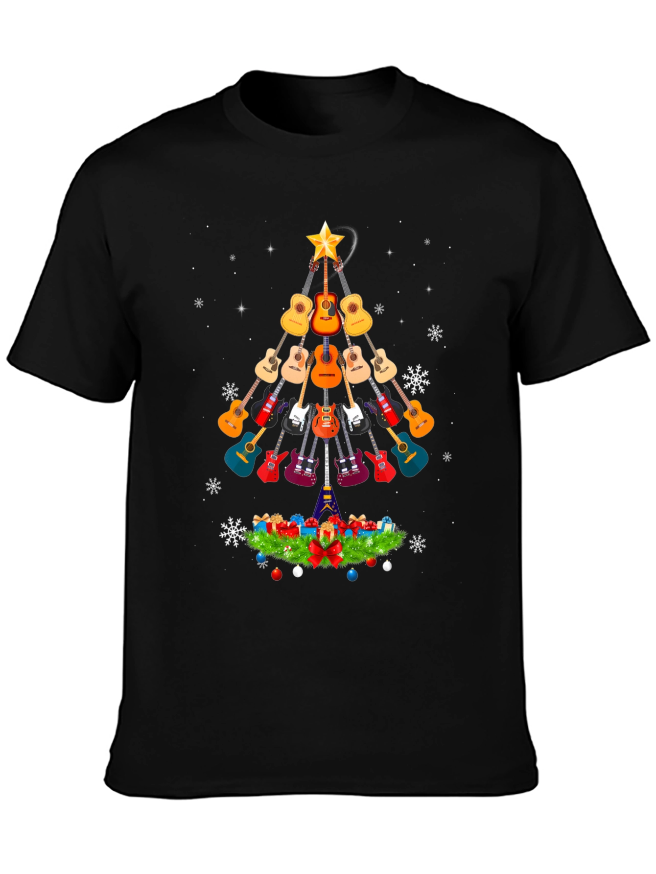 Guitar Christmas Tree T-Shirt
