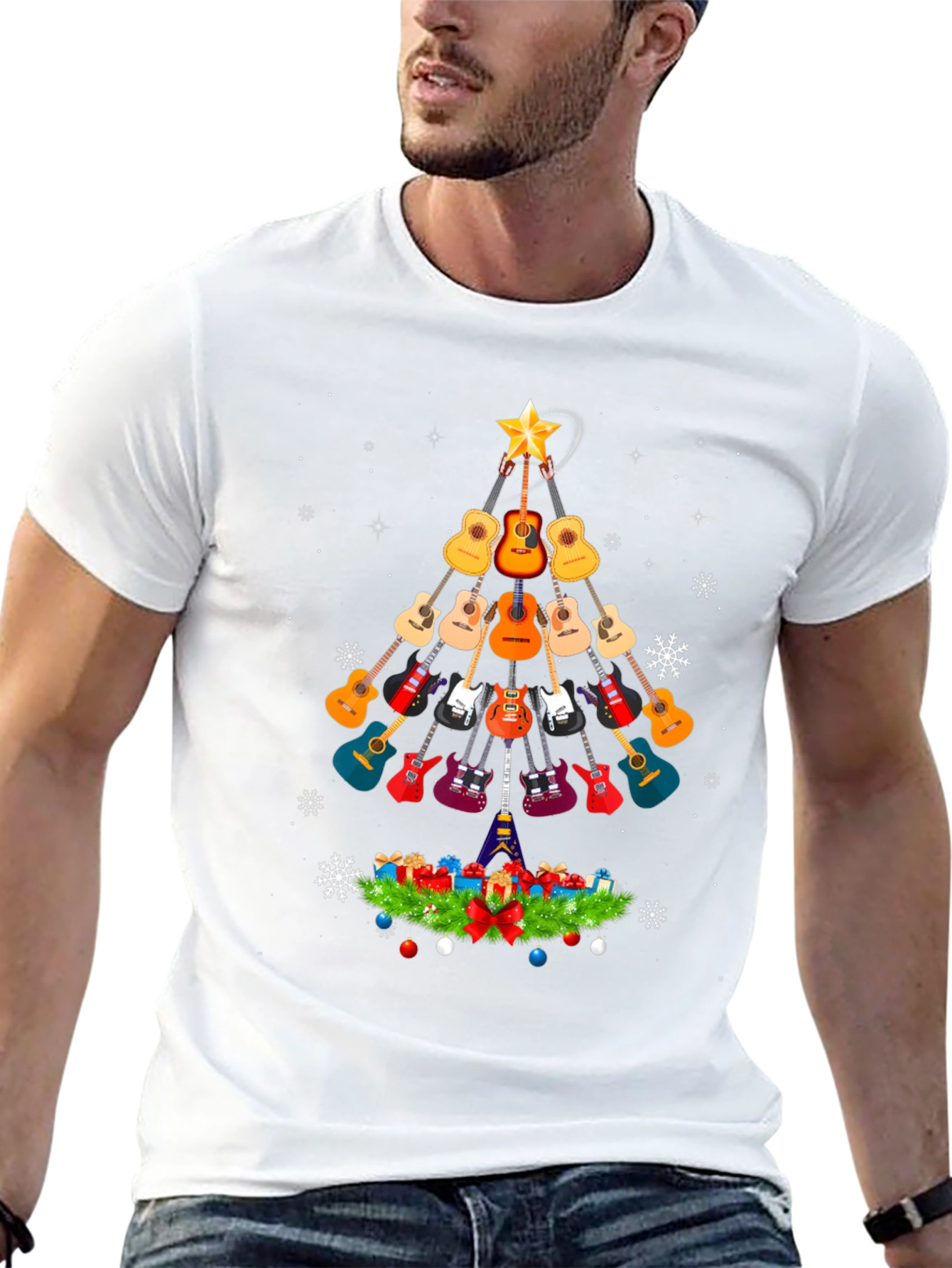 Guitar Christmas Tree T-Shirt