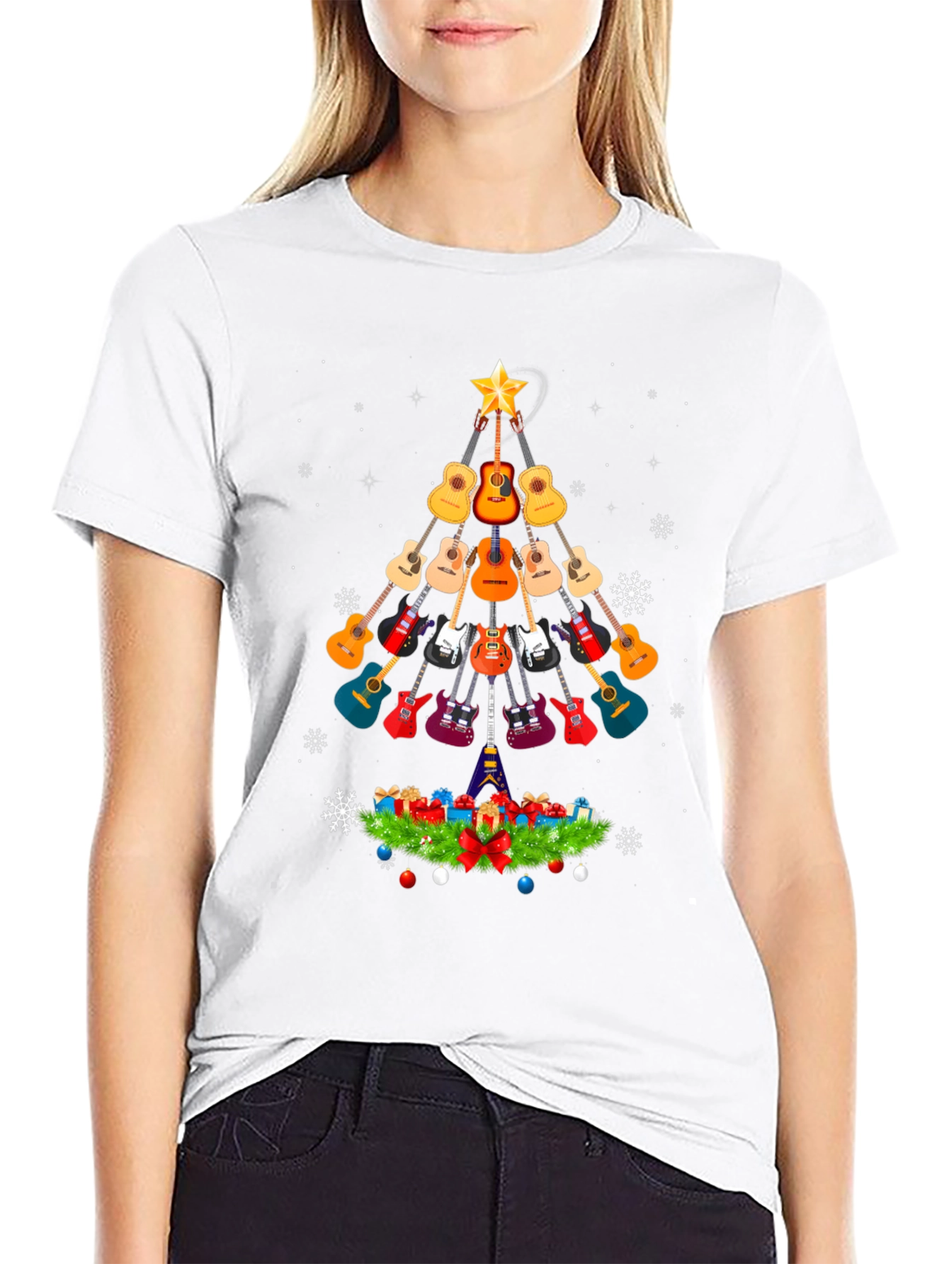Guitar Christmas Tree T-Shirt