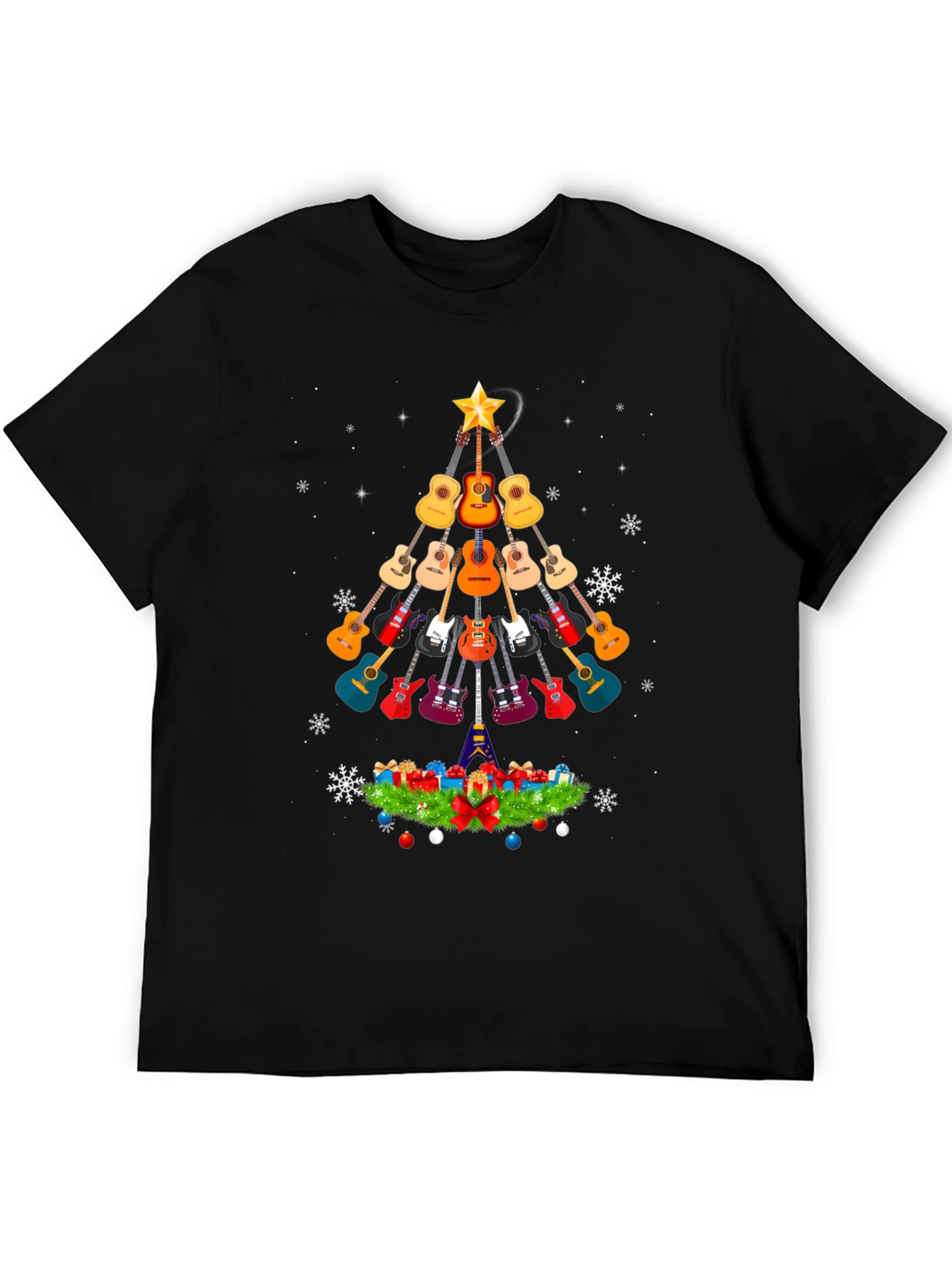 Guitar Christmas Tree T-Shirt