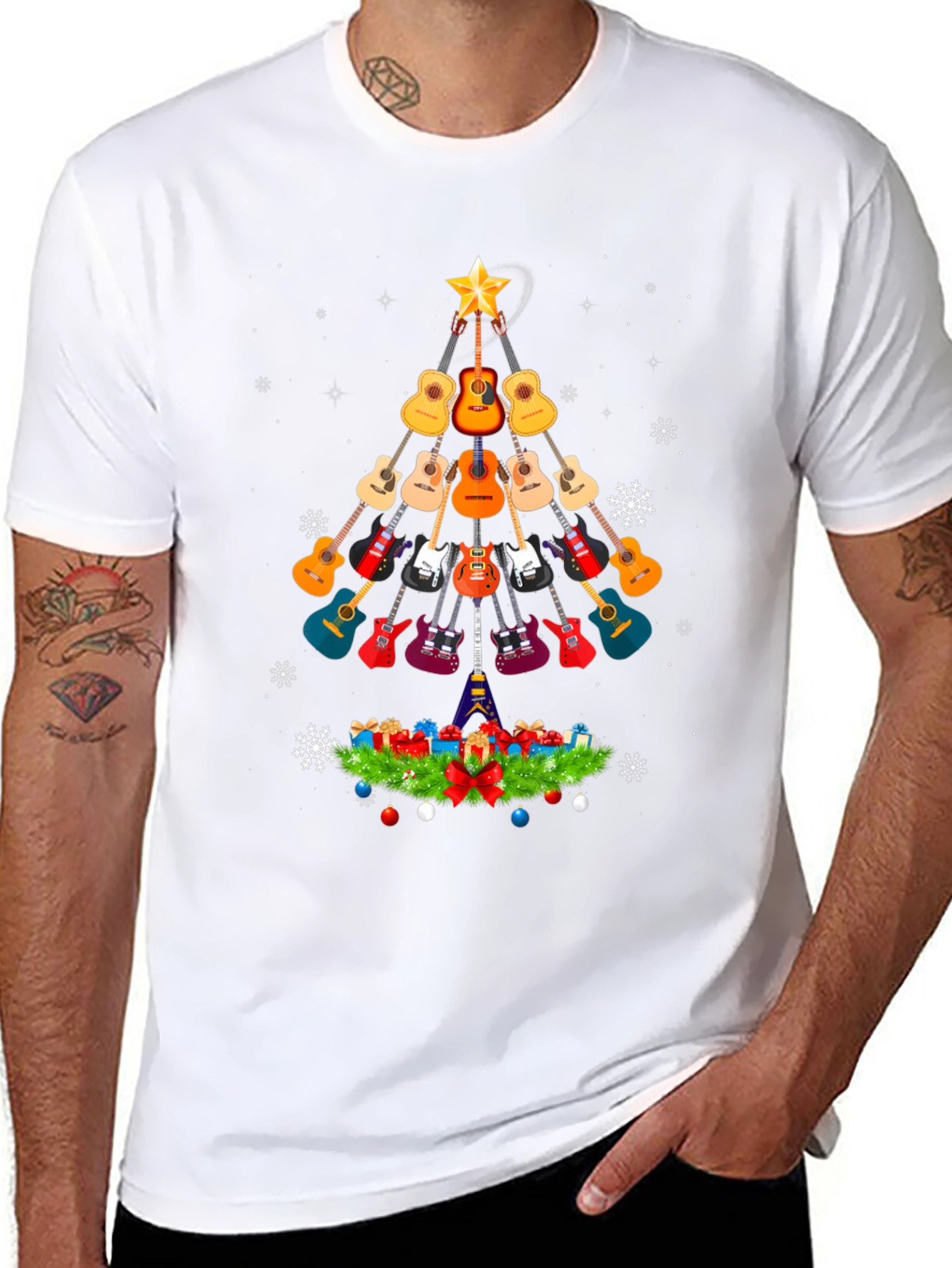 Guitar Christmas Tree T-Shirt