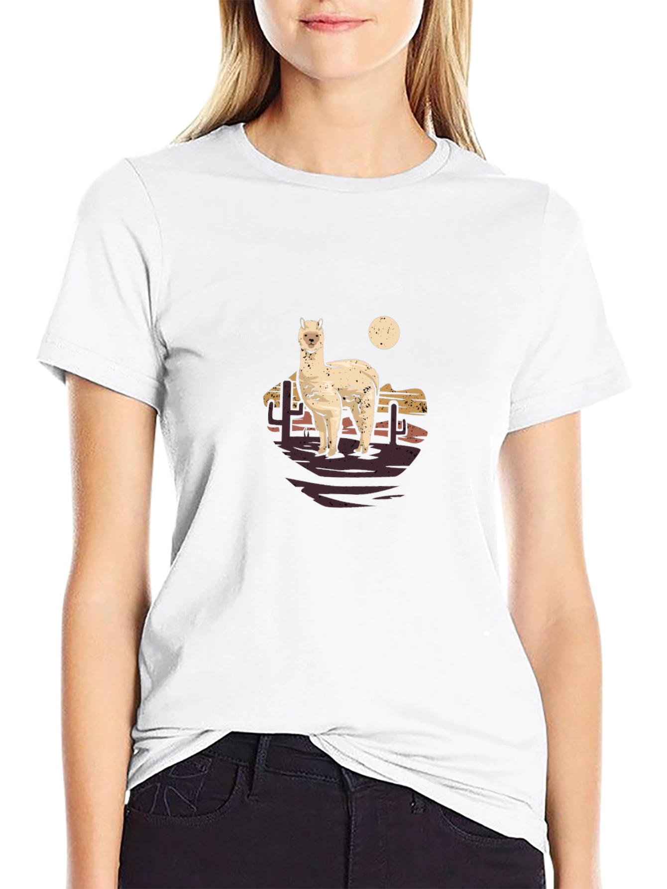 Desert Alpaca Graphic Tee - Trendy & Unique Design