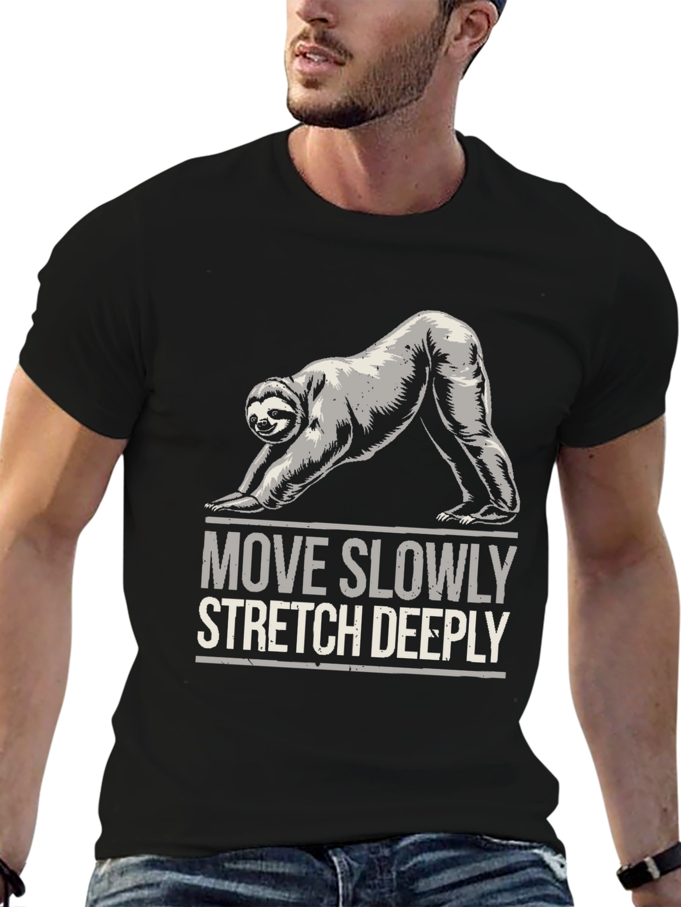 Yoga Sloth T-Shirt - Move Slowly Stretch Deeply