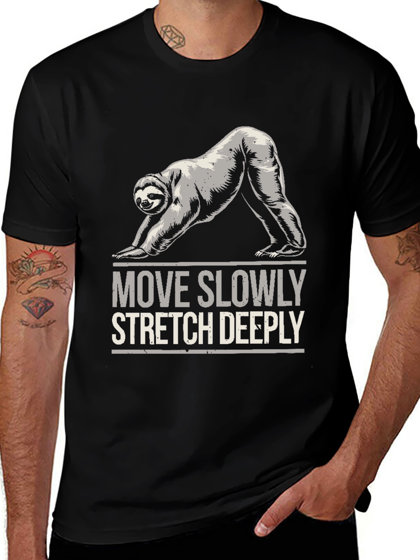 Yoga Sloth T-Shirt - Move Slowly Stretch Deeply