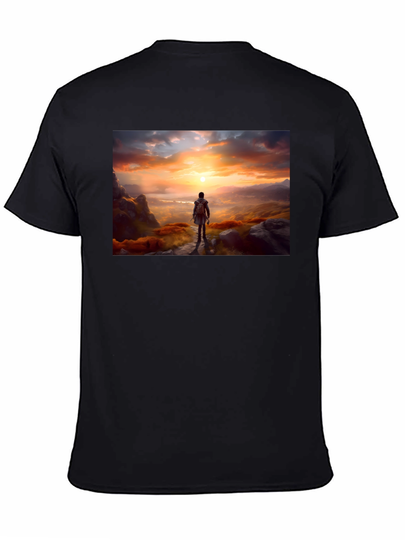 Sunset Hiker Graphic Tee - Adventure Awaits