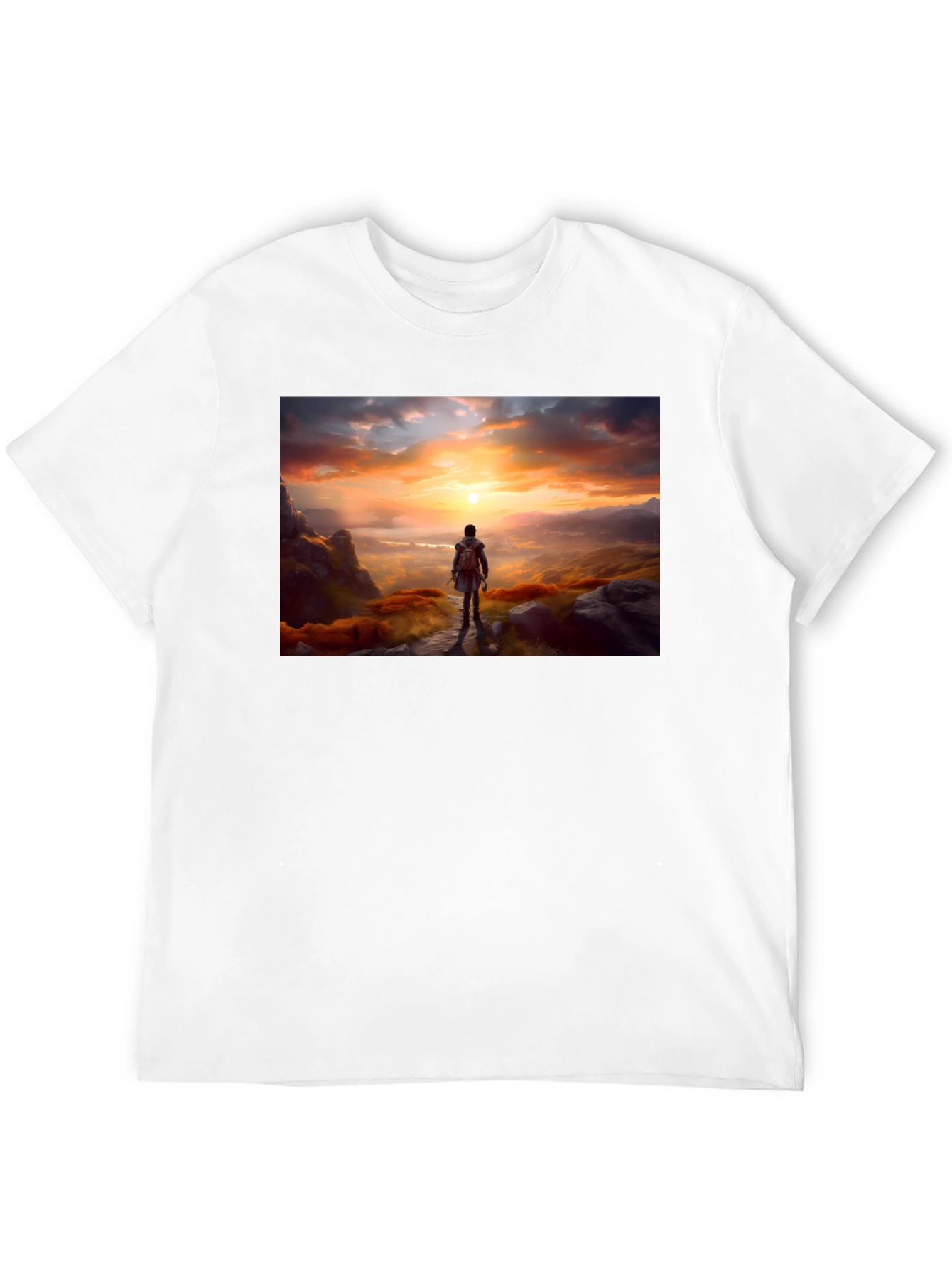 Sunset Hiker Graphic Tee - Adventure Awaits