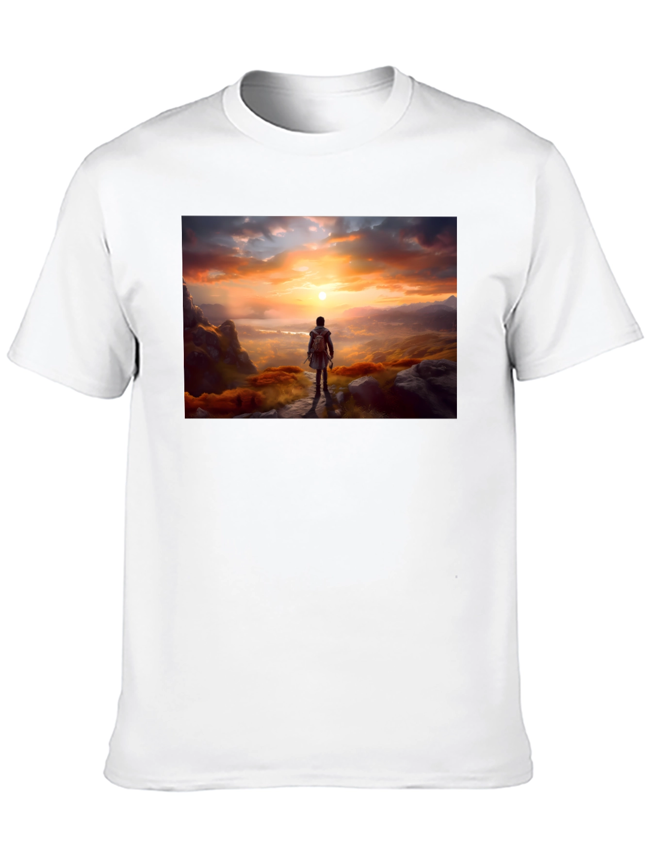 Sunset Hiker Graphic Tee - Adventure Awaits