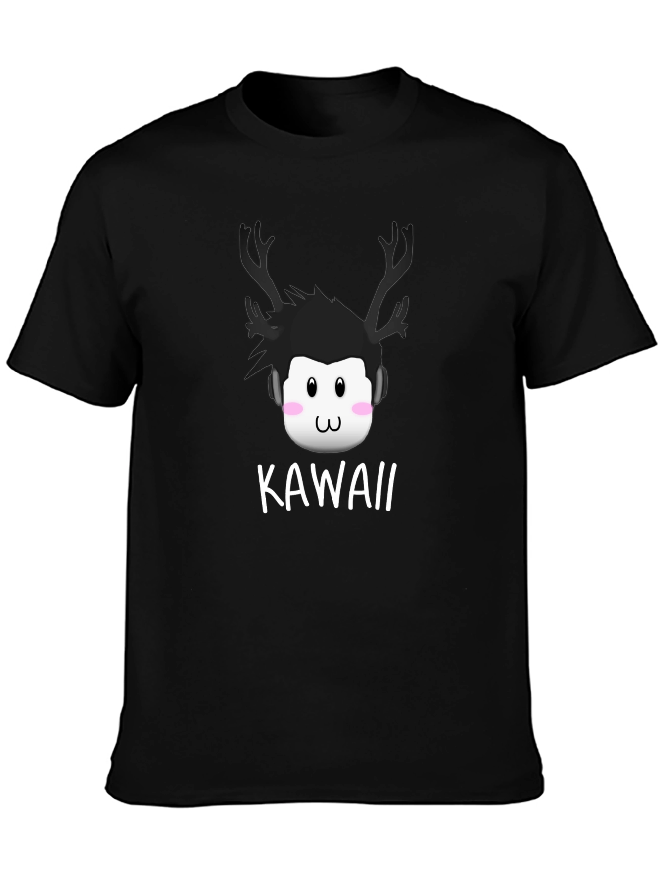 Kawaii Deer Antler Graphic T-Shirt