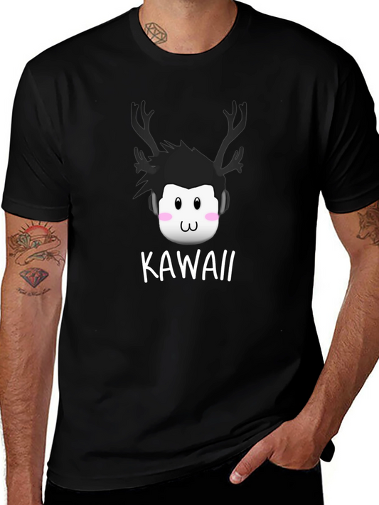 Kawaii Deer Antler Graphic T-Shirt