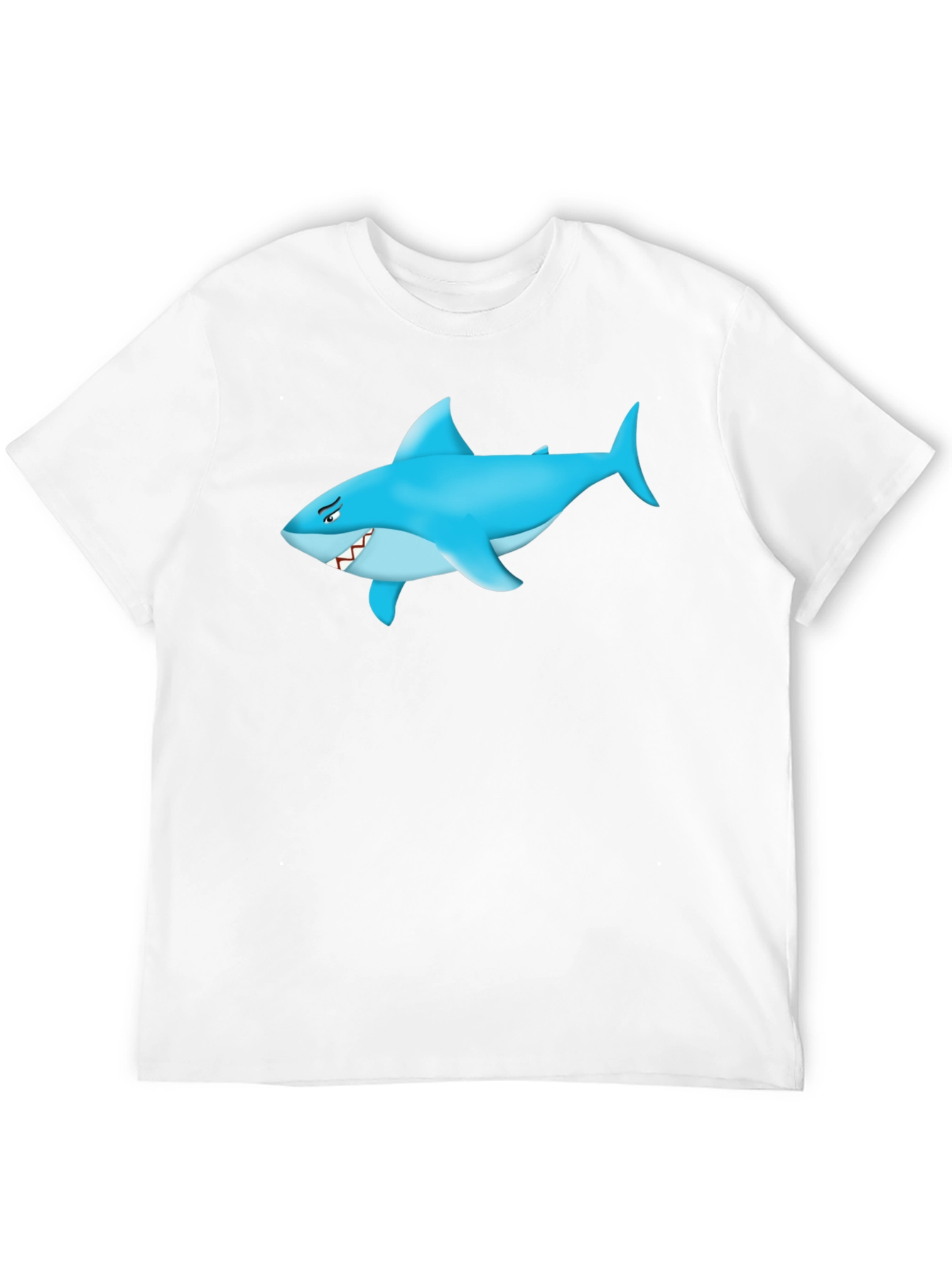 Shark Graphic Tee - Mens Black Cotton T-Shirt