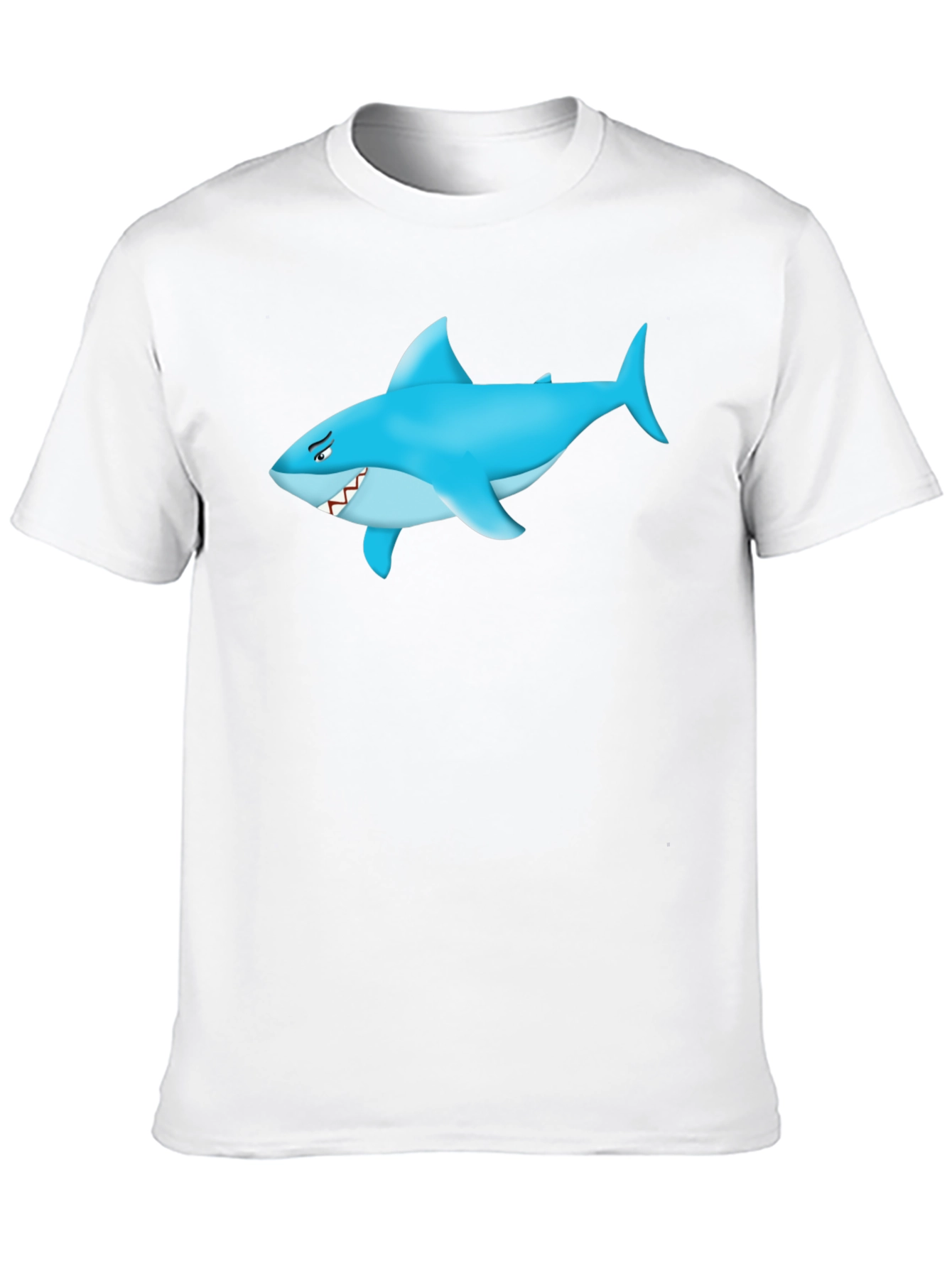 Shark Graphic Tee - Mens Black Cotton T-Shirt