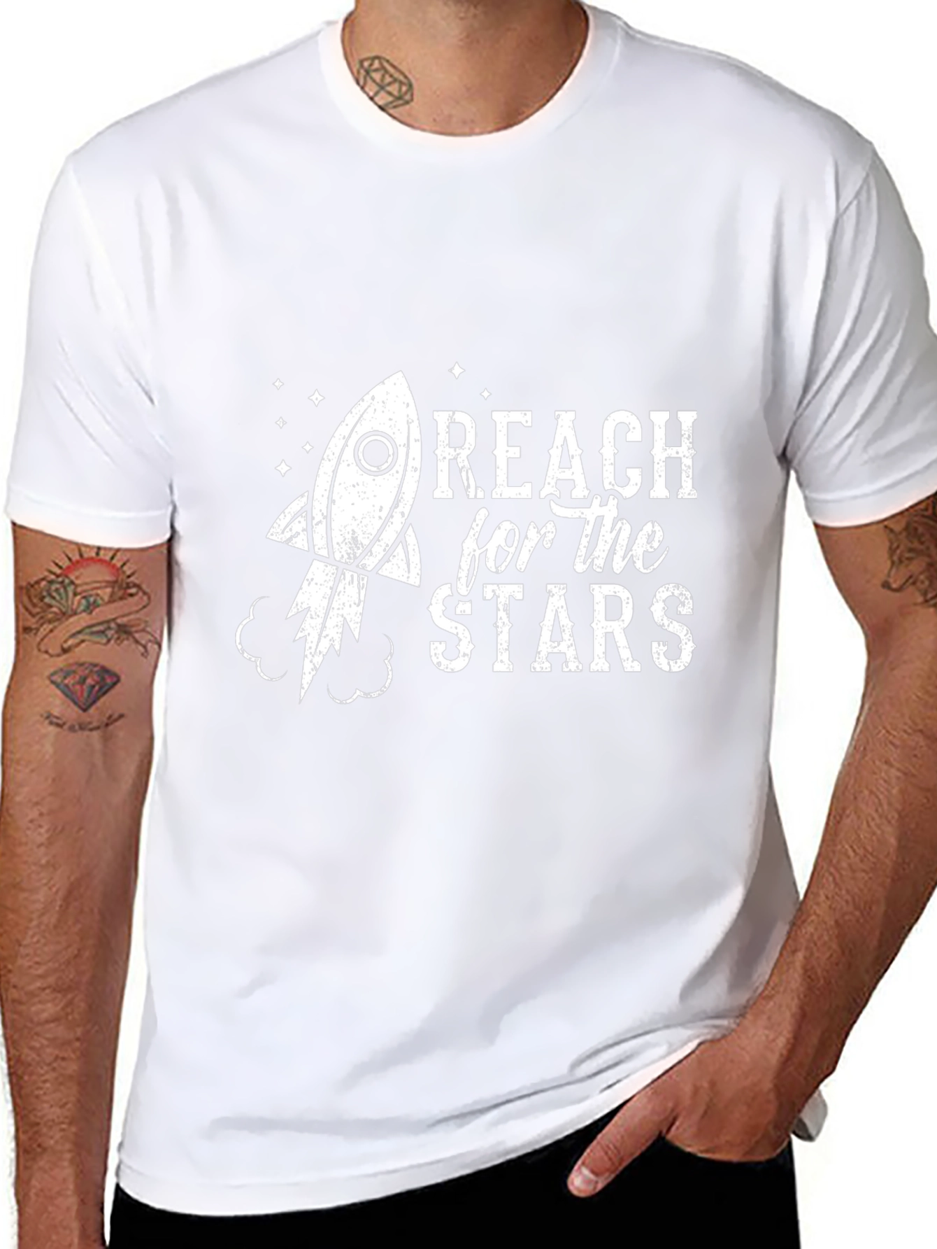 Reach for the Stars Rocket Graphic Tee