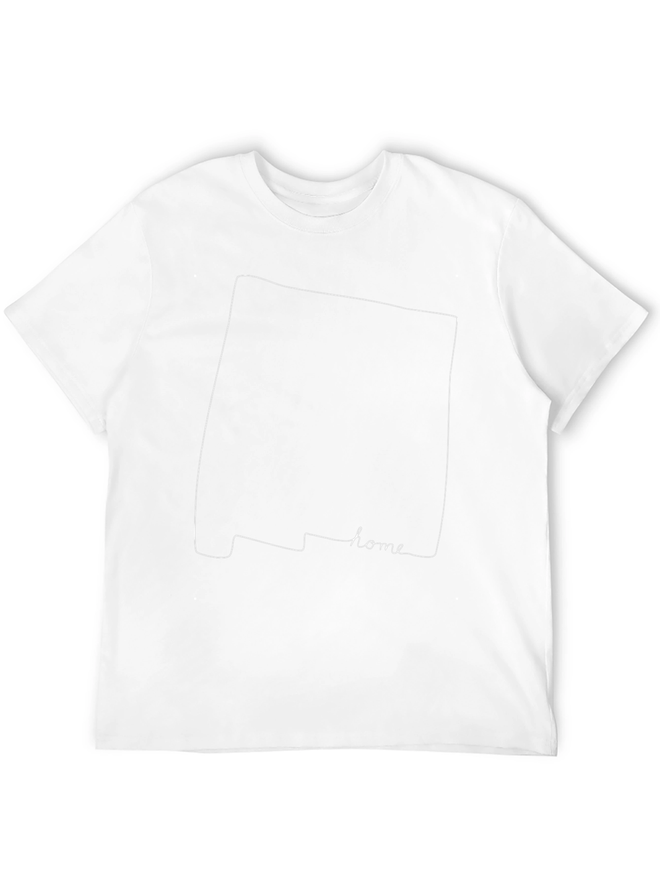 Minimalist State Outline Home Black T-Shirt