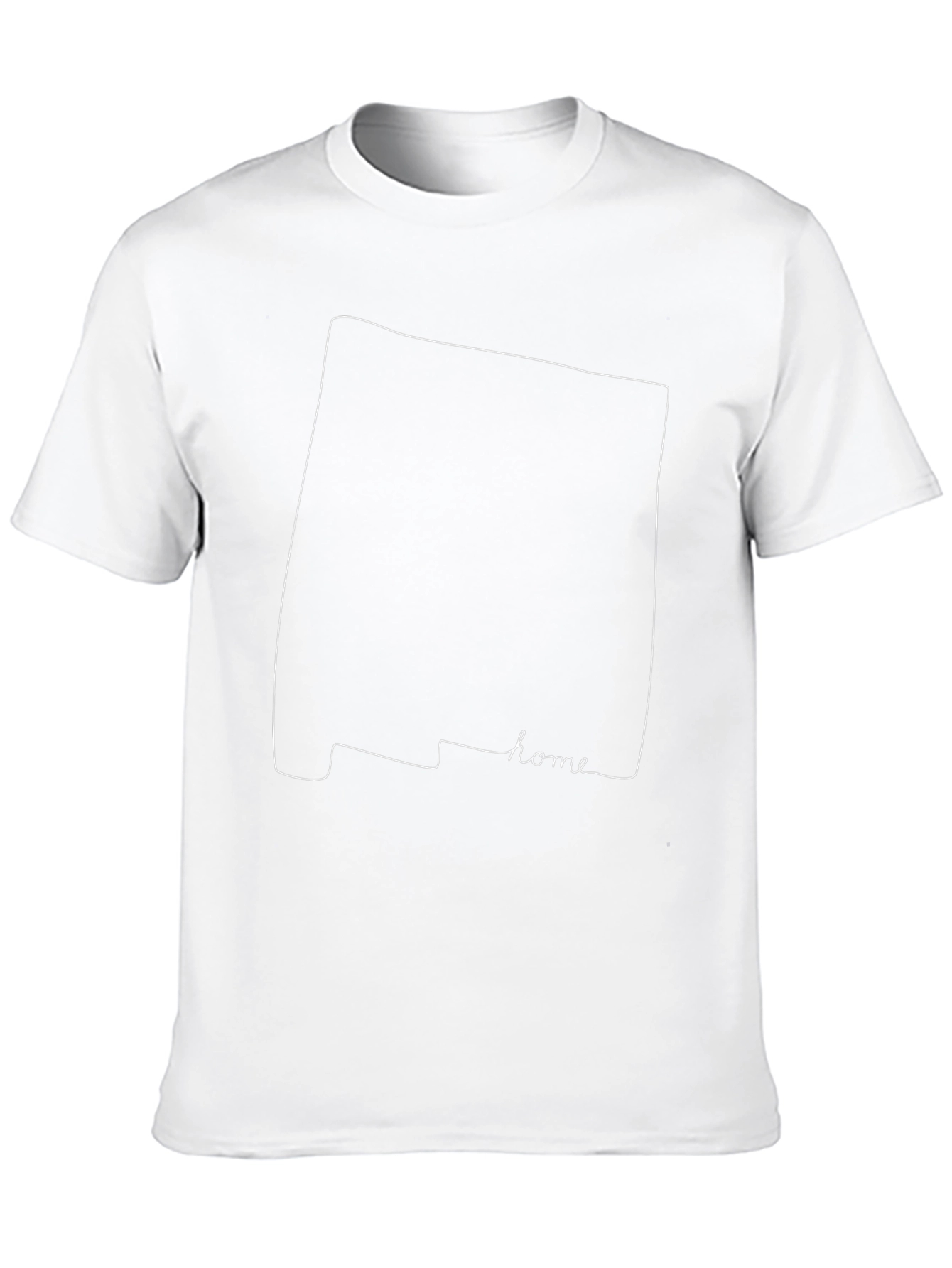Minimalist State Outline Home Black T-Shirt