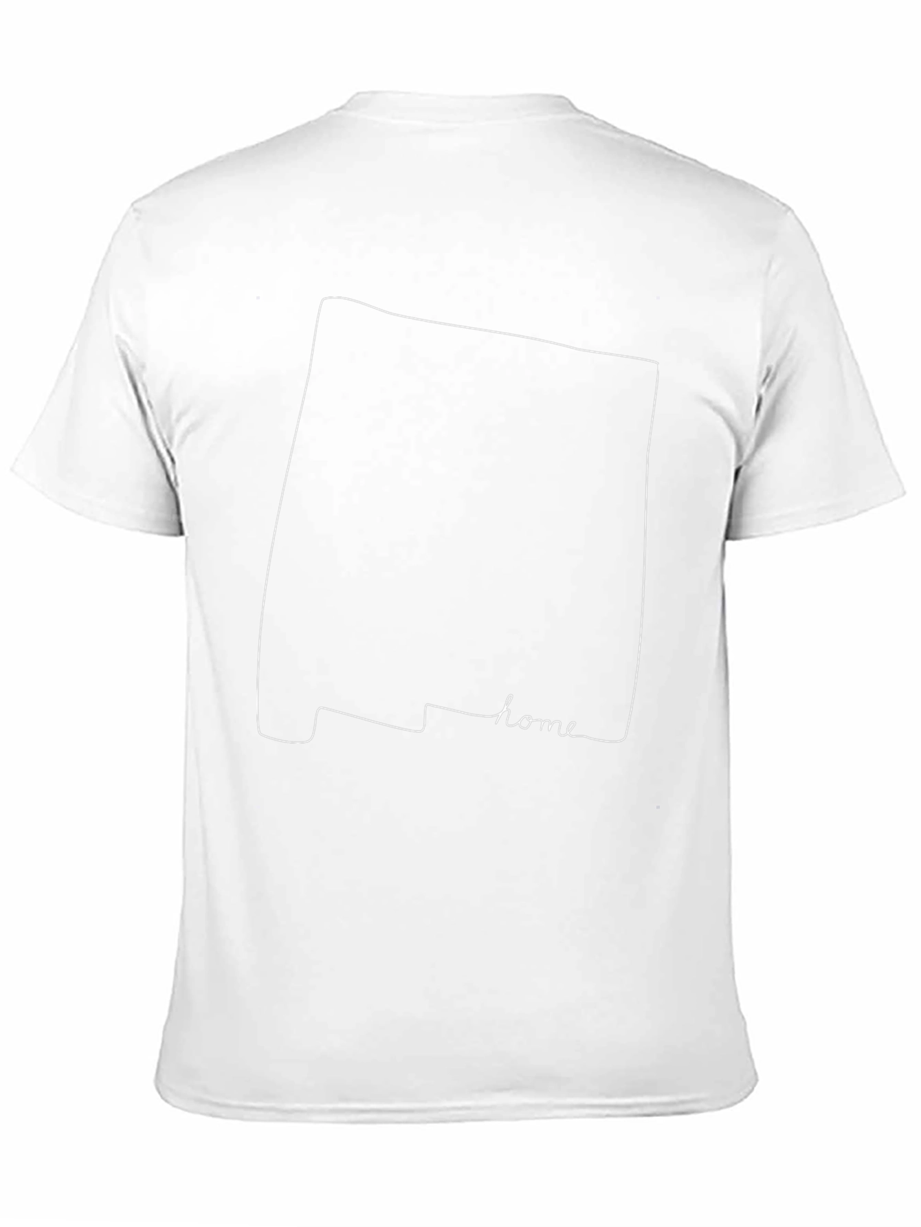 Minimalist State Outline Home Black T-Shirt